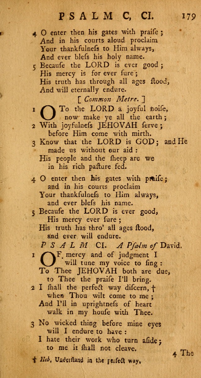 The Psalms Hymns and Spiritual Songs of the Old and New Testament, faithfully translated into English Metre: being the New-England Psalm-Book, revised and improved... (2nd ed.) page 179