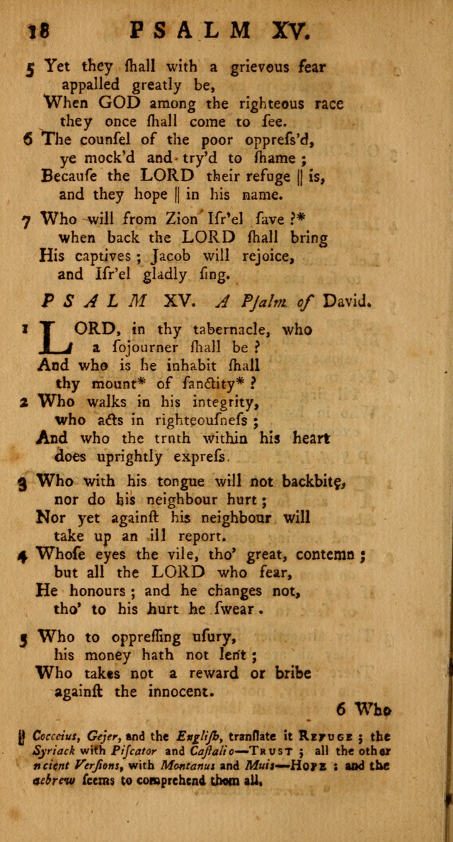 The Psalms Hymns and Spiritual Songs of the Old and New Testament, faithfully translated into English Metre: being the New-England Psalm-Book, revised and improved... (2nd ed.) page 18