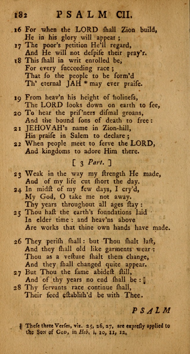 The Psalms Hymns and Spiritual Songs of the Old and New Testament, faithfully translated into English Metre: being the New-England Psalm-Book, revised and improved... (2nd ed.) page 182