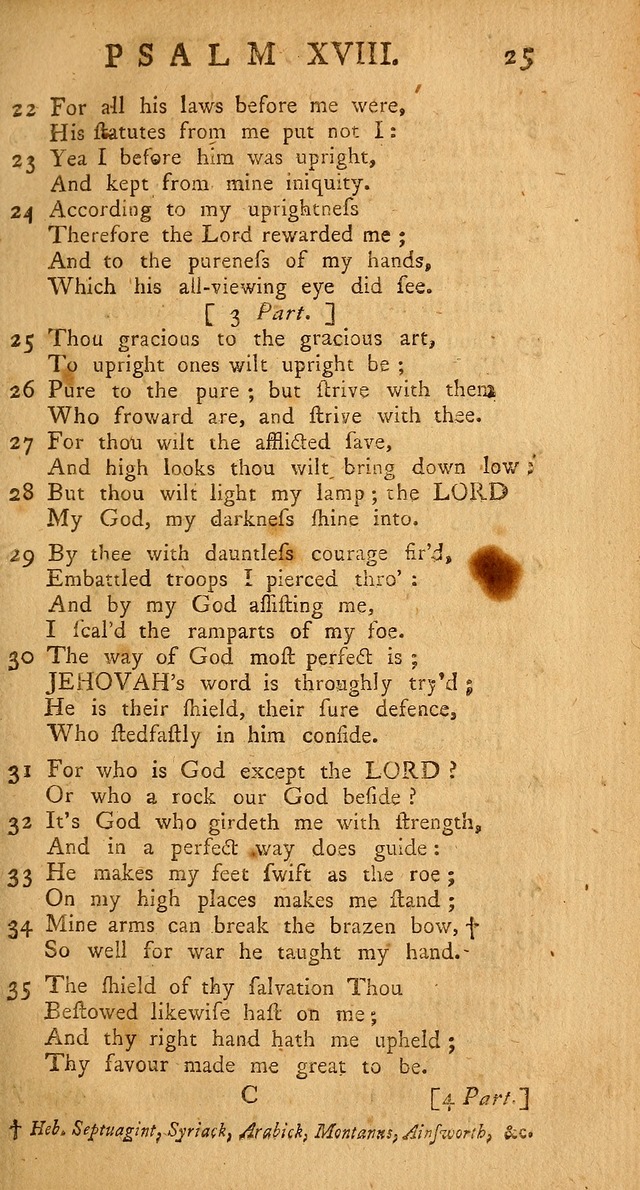 The Psalms Hymns and Spiritual Songs of the Old and New Testament, faithfully translated into English Metre: being the New-England Psalm-Book, revised and improved... (2nd ed.) page 25