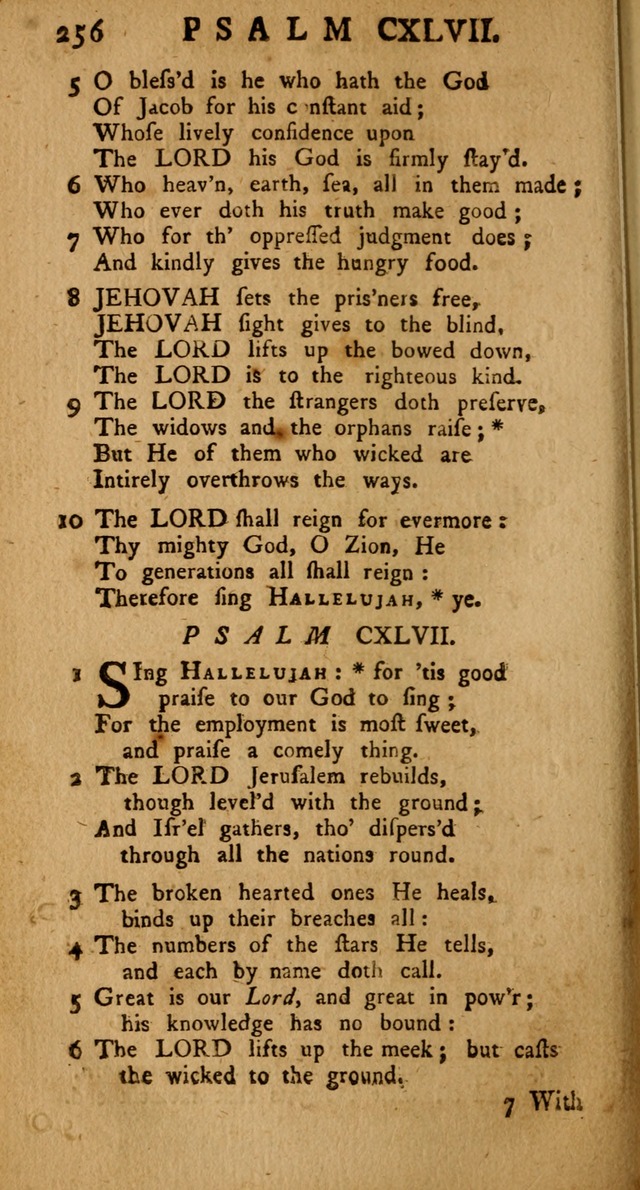 The Psalms Hymns and Spiritual Songs of the Old and New Testament, faithfully translated into English Metre: being the New-England Psalm-Book, revised and improved... (2nd ed.) page 256