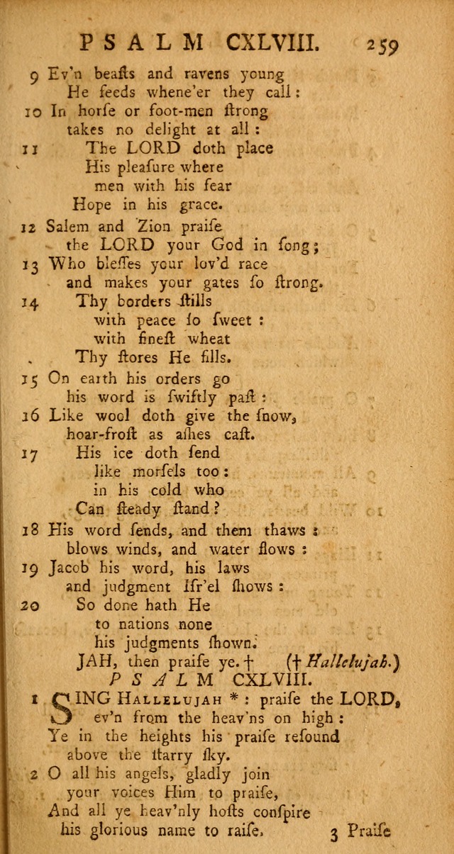 The Psalms Hymns and Spiritual Songs of the Old and New Testament, faithfully translated into English Metre: being the New-England Psalm-Book, revised and improved... (2nd ed.) page 259