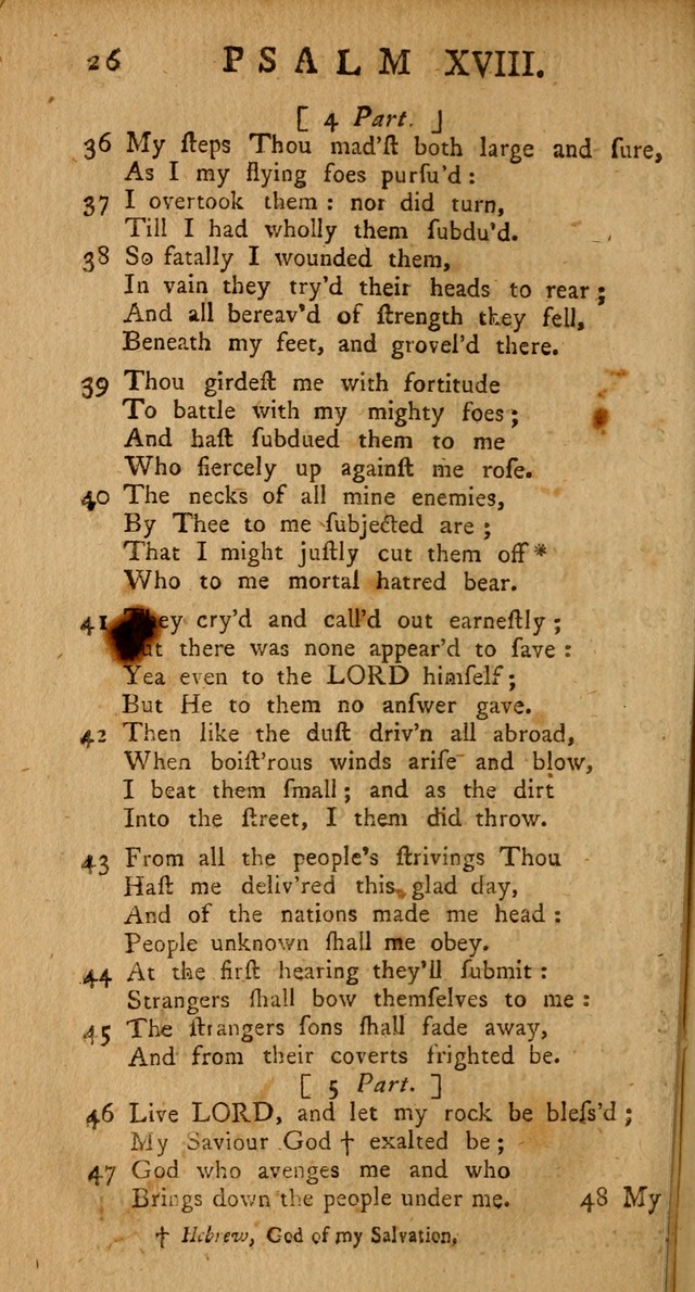 The Psalms Hymns and Spiritual Songs of the Old and New Testament, faithfully translated into English Metre: being the New-England Psalm-Book, revised and improved... (2nd ed.) page 26