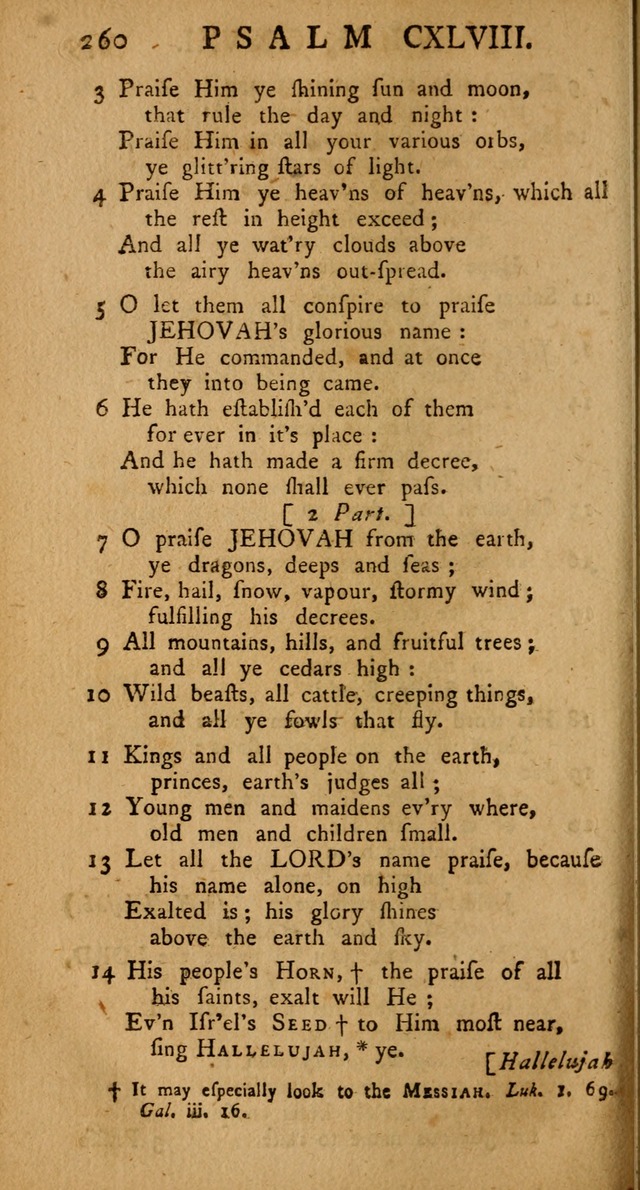 The Psalms Hymns and Spiritual Songs of the Old and New Testament, faithfully translated into English Metre: being the New-England Psalm-Book, revised and improved... (2nd ed.) page 260