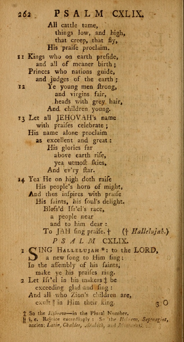 The Psalms Hymns and Spiritual Songs of the Old and New Testament, faithfully translated into English Metre: being the New-England Psalm-Book, revised and improved... (2nd ed.) page 262