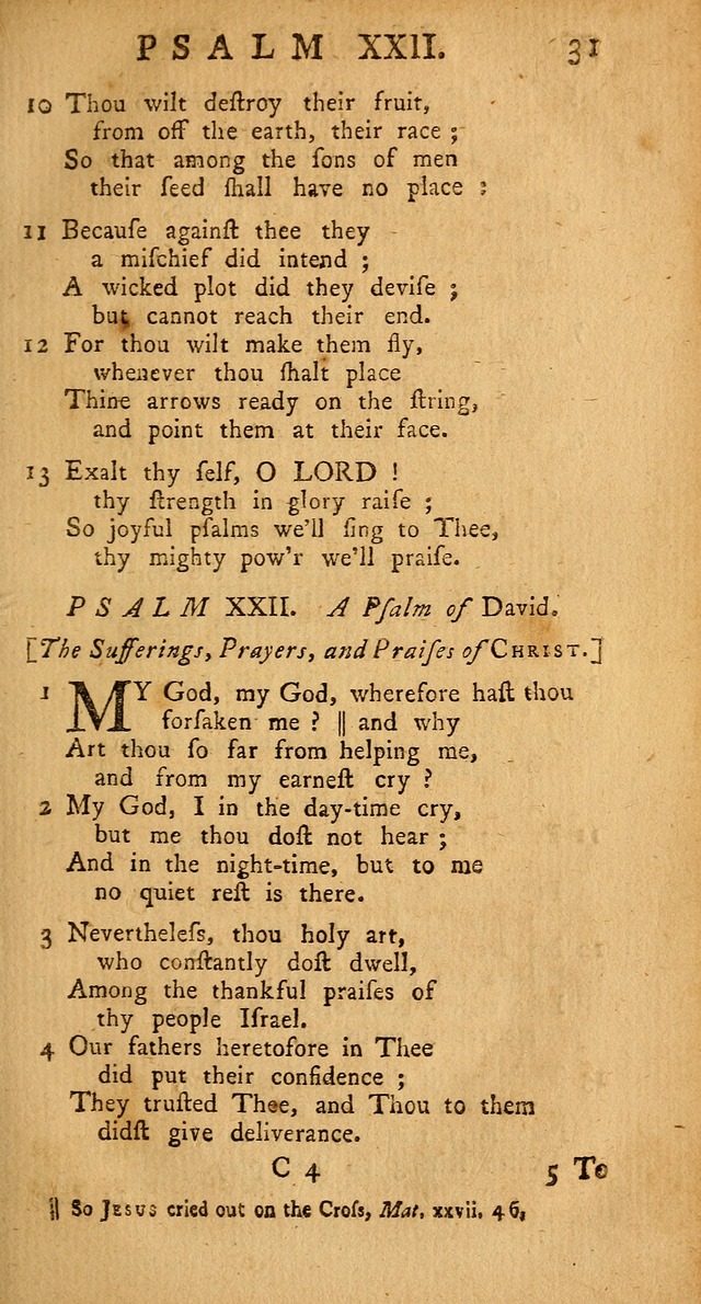 The Psalms Hymns and Spiritual Songs of the Old and New Testament, faithfully translated into English Metre: being the New-England Psalm-Book, revised and improved... (2nd ed.) page 31