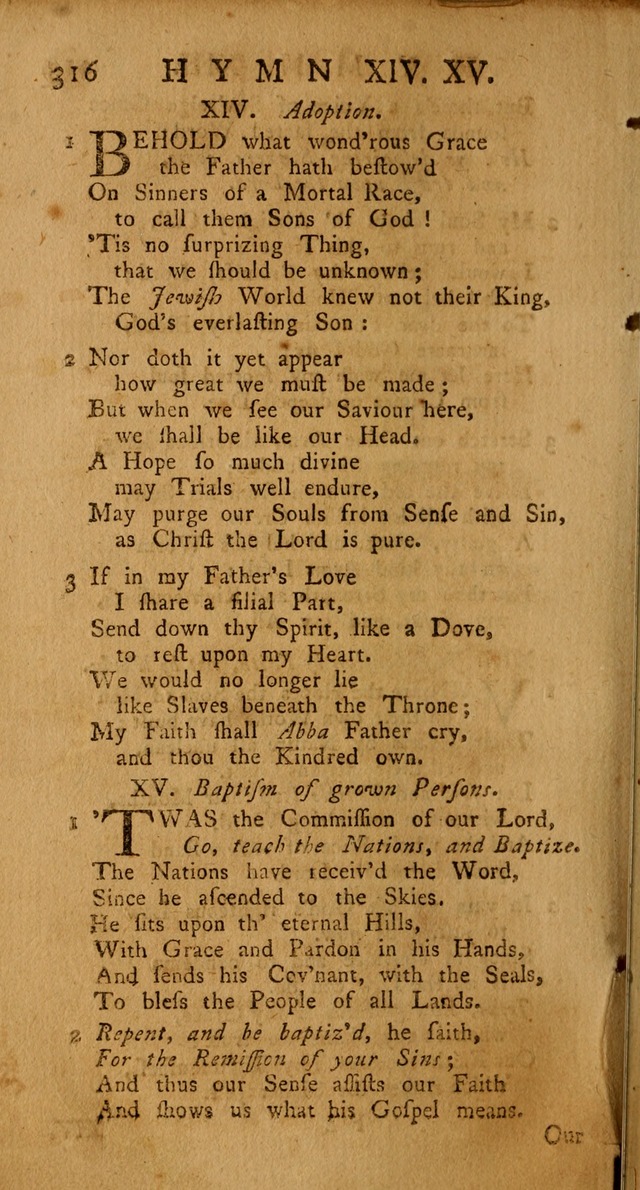 The Psalms Hymns and Spiritual Songs of the Old and New Testament, faithfully translated into English Metre: being the New-England Psalm-Book, revised and improved... (2nd ed.) page 316