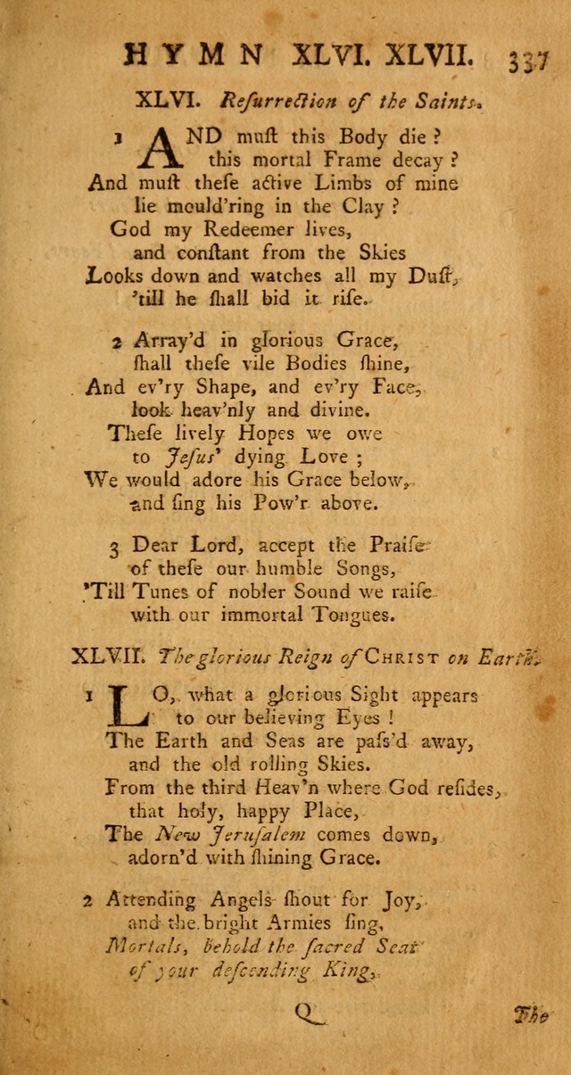 The Psalms Hymns and Spiritual Songs of the Old and New Testament, faithfully translated into English Metre: being the New-England Psalm-Book, revised and improved... (2nd ed.) page 337