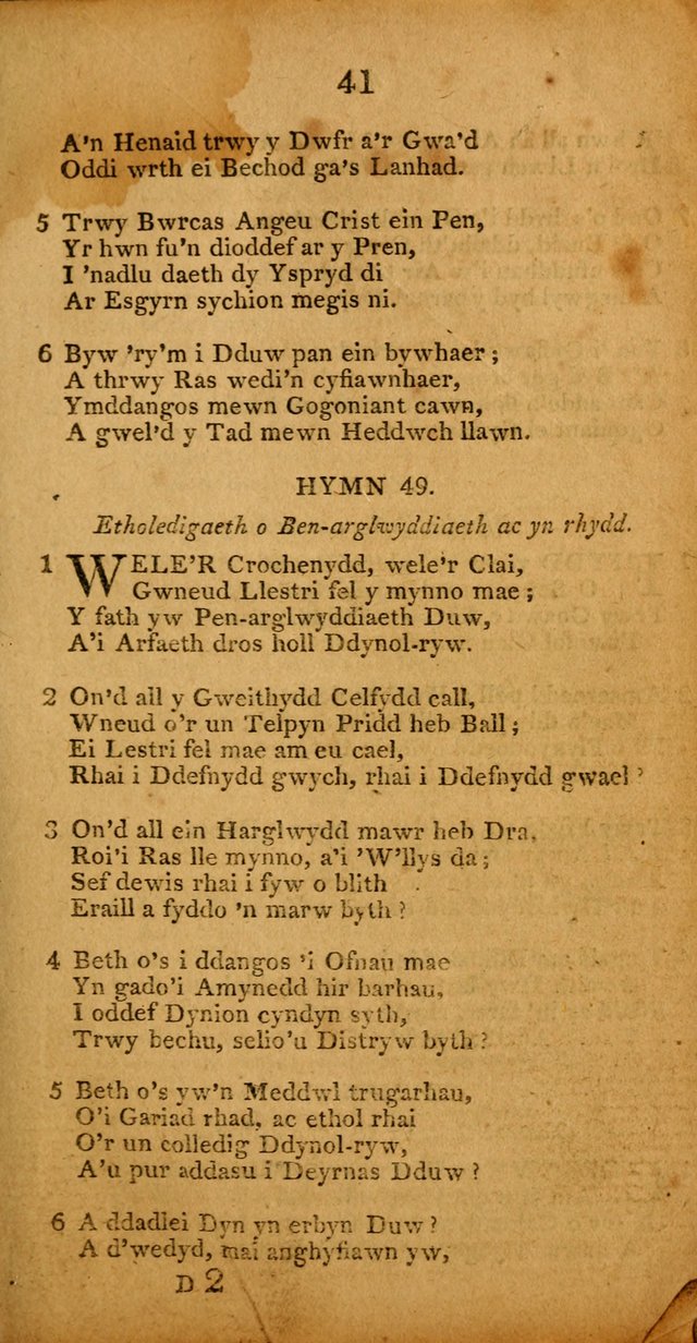 Pigion o Hymnau page 41