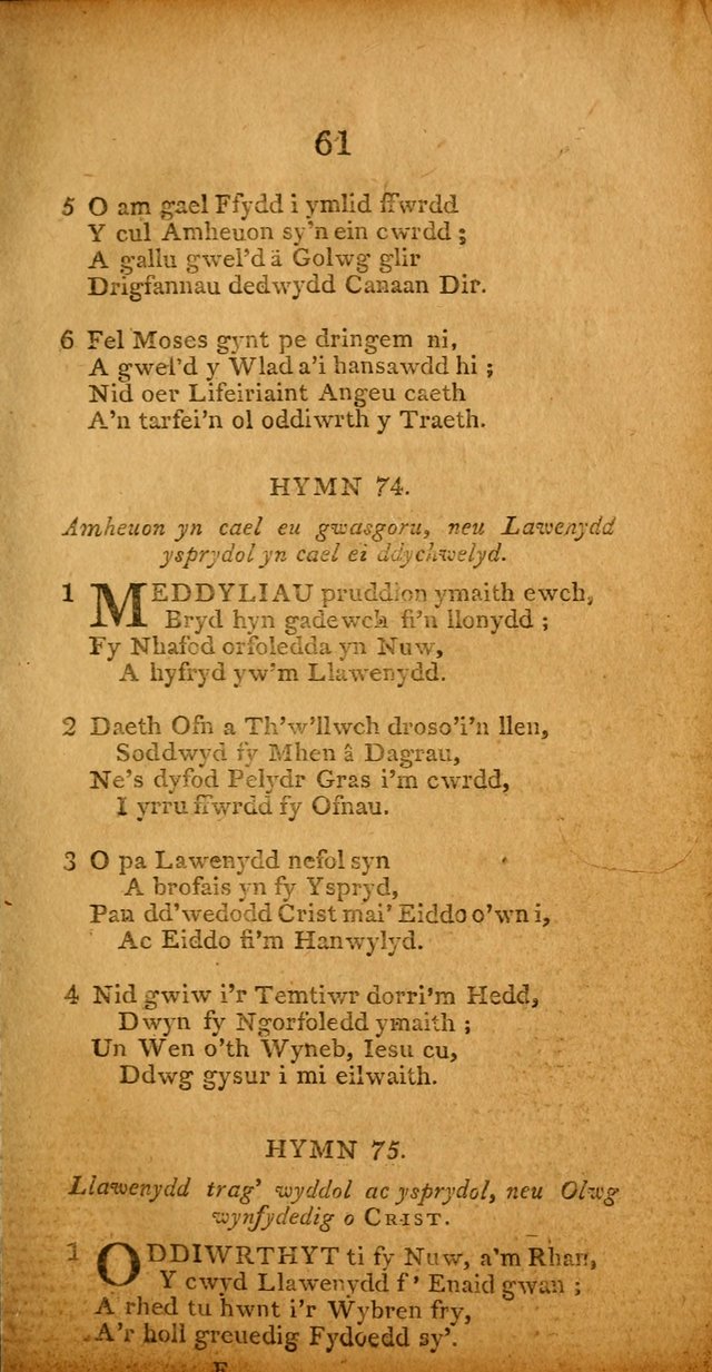 Pigion o Hymnau page 61