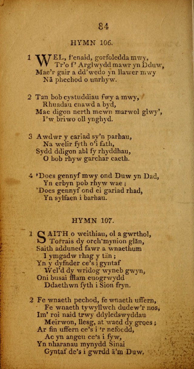 Pigion o Hymnau page 84