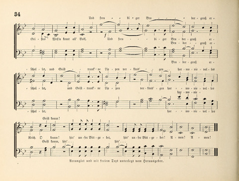 Polyhymnia: Sammlung christlich-religiöser Gesänge, für Gemischten Kirchen-Chor page 34