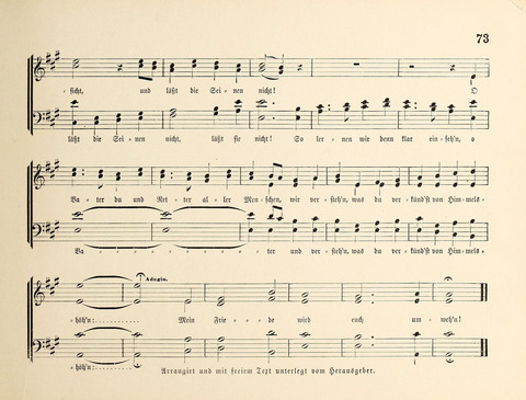 Polyhymnia: Sammlung christlich-religiöser Gesänge, für Gemischten Kirchen-Chor page 73