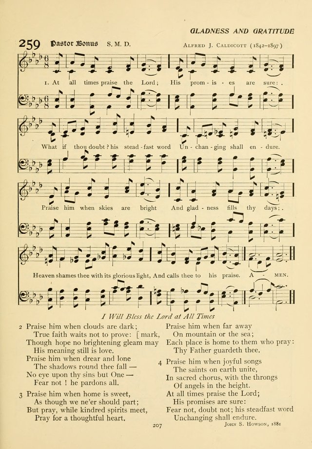 The Pilgrim Hymnal page 207
