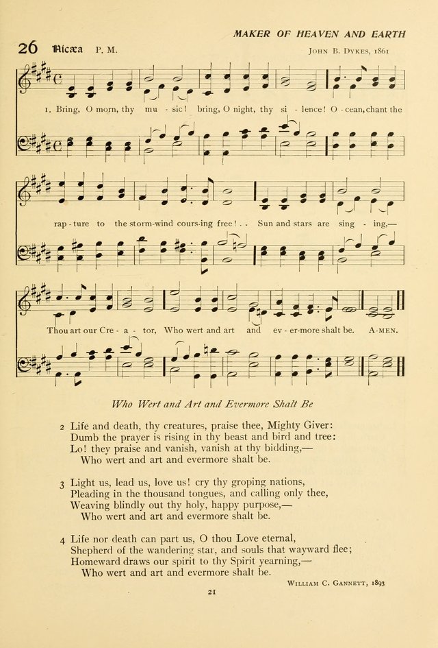 The Pilgrim Hymnal page 21