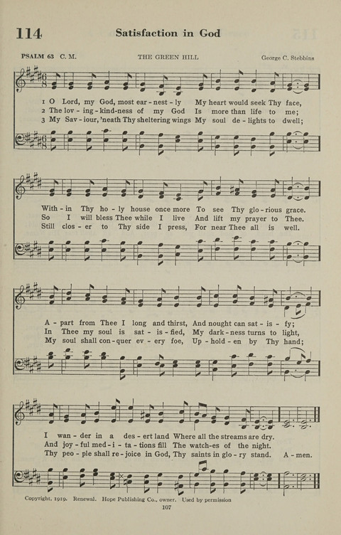 The Psalter Hymnal: The Psalms and Selected Hymns page 107