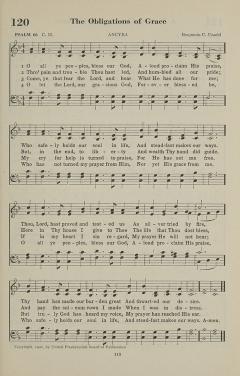 The Psalter Hymnal: The Psalms and Selected Hymns page 113