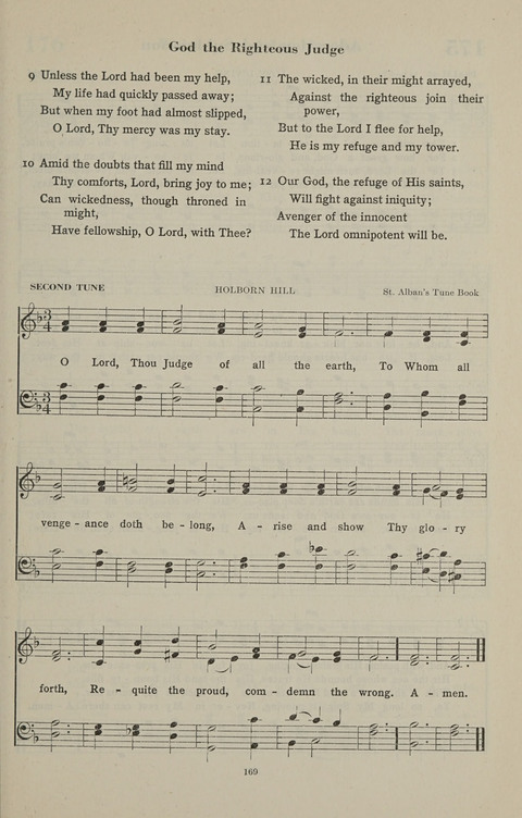 The Psalter Hymnal: The Psalms and Selected Hymns page 169
