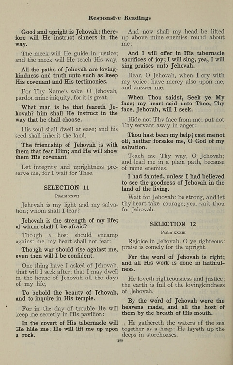 The Psalter Hymnal: The Psalms and Selected Hymns page 422