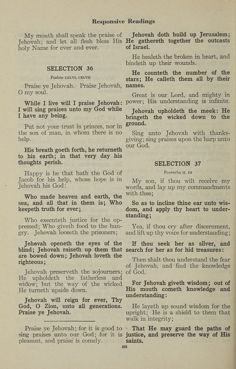 The Psalter Hymnal: The Psalms and Selected Hymns page 436