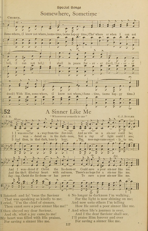 Popular Hymns No. 3: popular songs and standard hymns, suitable for the Bible school, church services, Christian Endeavor, evangelistic meetings and for the family circle page 117