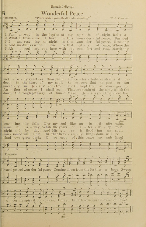 Popular Hymns No. 3: popular songs and standard hymns, suitable for the Bible school, church services, Christian Endeavor, evangelistic meetings and for the family circle page 123