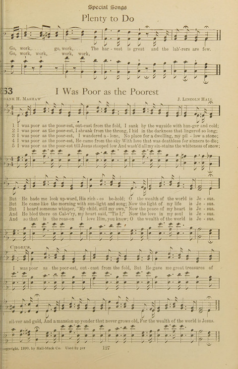 Popular Hymns No. 3: popular songs and standard hymns, suitable for the Bible school, church services, Christian Endeavor, evangelistic meetings and for the family circle page 127