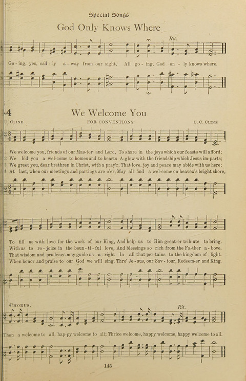 Popular Hymns No. 3: popular songs and standard hymns, suitable for the Bible school, church services, Christian Endeavor, evangelistic meetings and for the family circle page 145