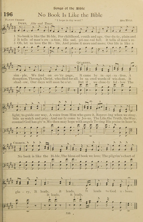 Popular Hymns No. 3: popular songs and standard hymns, suitable for the Bible school, church services, Christian Endeavor, evangelistic meetings and for the family circle page 155