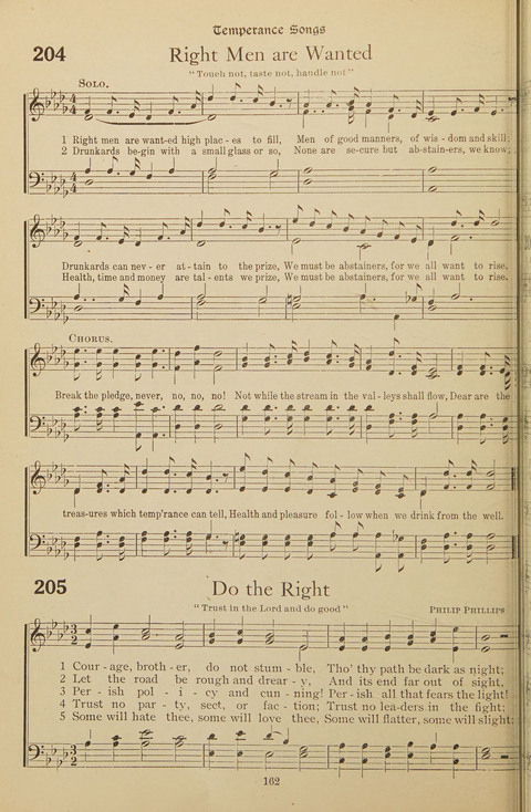 Popular Hymns No. 3: popular songs and standard hymns, suitable for the Bible school, church services, Christian Endeavor, evangelistic meetings and for the family circle page 162