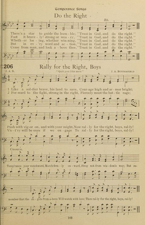 Popular Hymns No. 3: popular songs and standard hymns, suitable for the Bible school, church services, Christian Endeavor, evangelistic meetings and for the family circle page 163