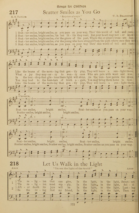Popular Hymns No. 3: popular songs and standard hymns, suitable for the Bible school, church services, Christian Endeavor, evangelistic meetings and for the family circle page 172