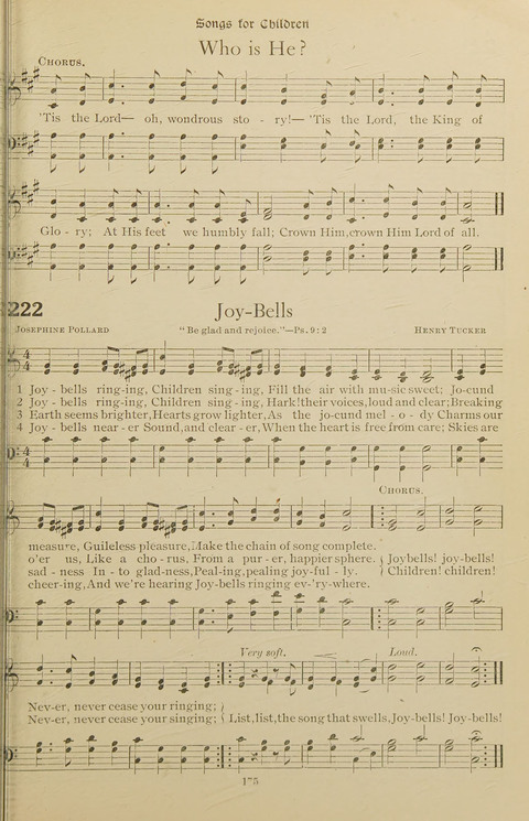 Popular Hymns No. 3: popular songs and standard hymns, suitable for the Bible school, church services, Christian Endeavor, evangelistic meetings and for the family circle page 175