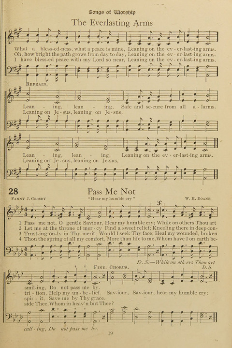 Popular Hymns No. 3: popular songs and standard hymns, suitable for the Bible school, church services, Christian Endeavor, evangelistic meetings and for the family circle page 19