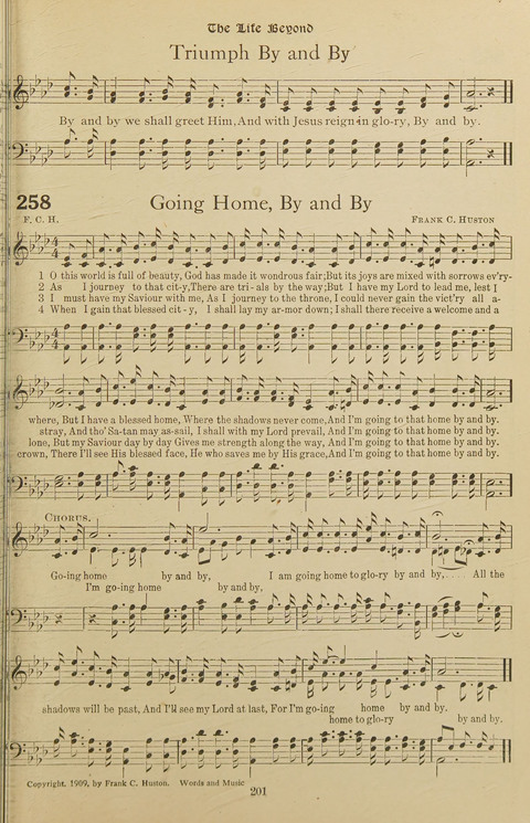 Popular Hymns No. 3: popular songs and standard hymns, suitable for the Bible school, church services, Christian Endeavor, evangelistic meetings and for the family circle page 201