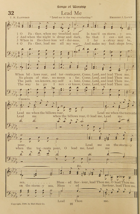 Popular Hymns No. 3: popular songs and standard hymns, suitable for the Bible school, church services, Christian Endeavor, evangelistic meetings and for the family circle page 22