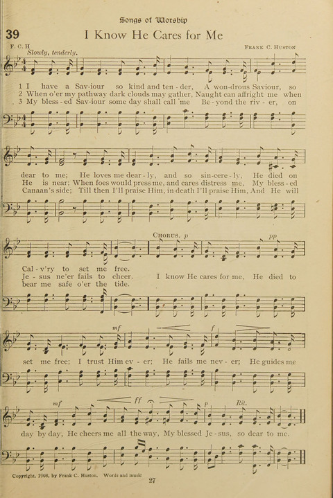 Popular Hymns No. 3: popular songs and standard hymns, suitable for the Bible school, church services, Christian Endeavor, evangelistic meetings and for the family circle page 27