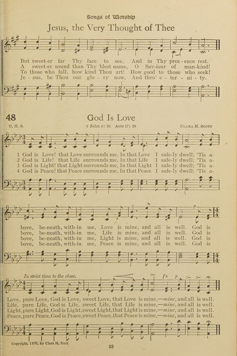 Popular Hymns No. 3: popular songs and standard hymns, suitable for the Bible school, church services, Christian Endeavor, evangelistic meetings and for the family circle page 33