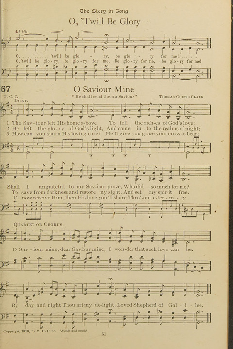 Popular Hymns No. 3: popular songs and standard hymns, suitable for the Bible school, church services, Christian Endeavor, evangelistic meetings and for the family circle page 51
