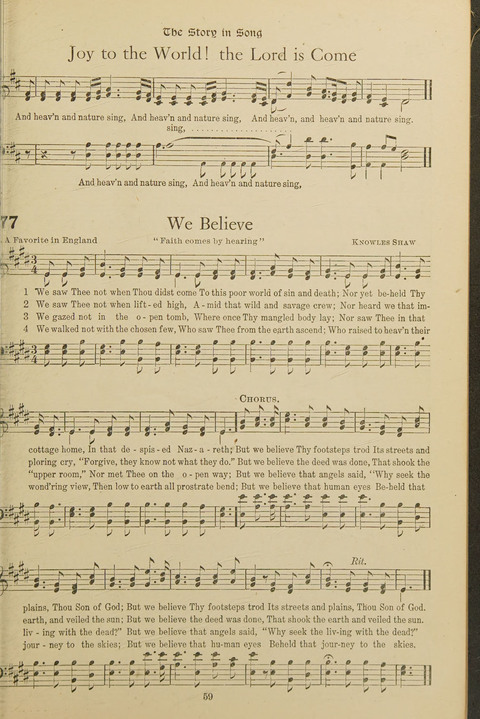 Popular Hymns No. 3: popular songs and standard hymns, suitable for the Bible school, church services, Christian Endeavor, evangelistic meetings and for the family circle page 59