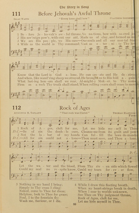 Popular Hymns No. 3: popular songs and standard hymns, suitable for the Bible school, church services, Christian Endeavor, evangelistic meetings and for the family circle page 88