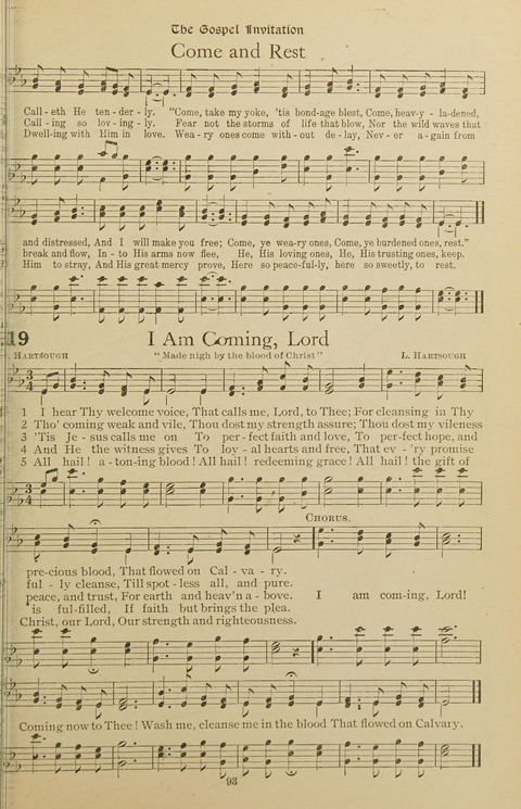 Popular Hymns No. 3: popular songs and standard hymns, suitable for the Bible school, church services, Christian Endeavor, evangelistic meetings and for the family circle page 93