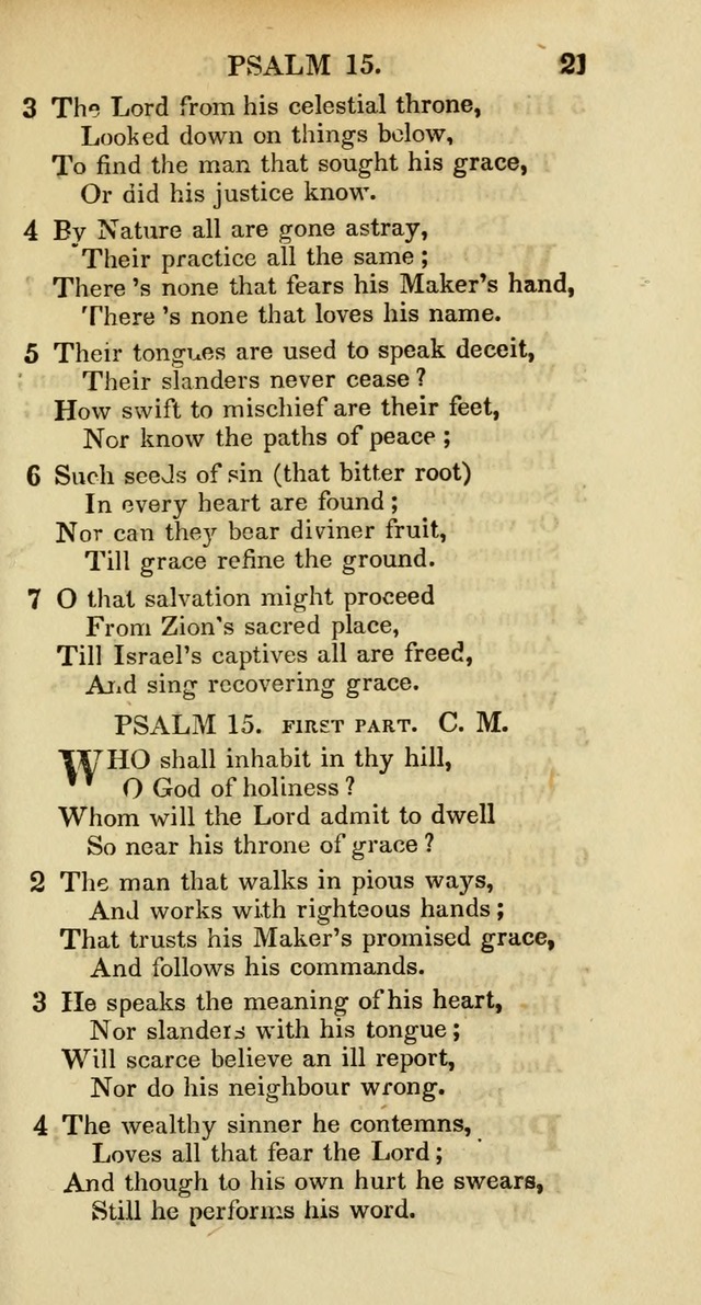 Psalms and Hymns Adapted to Public Worship, and Approved by the General Assembly of the Presbyterian Church in the United States of America page 21