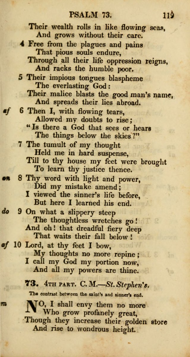 Psalms and Hymns, Adapted to Public Worship: and approved by the General Assembly of the Presbyterian Church in the United States of America: the latter being arranged according to subjects... page 119
