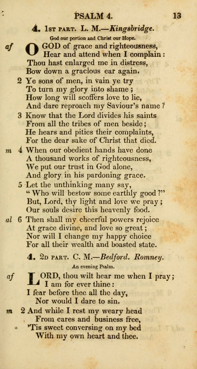 Psalms and Hymns, Adapted to Public Worship: and approved by the General Assembly of the Presbyterian Church in the United States of America: the latter being arranged according to subjects... page 13