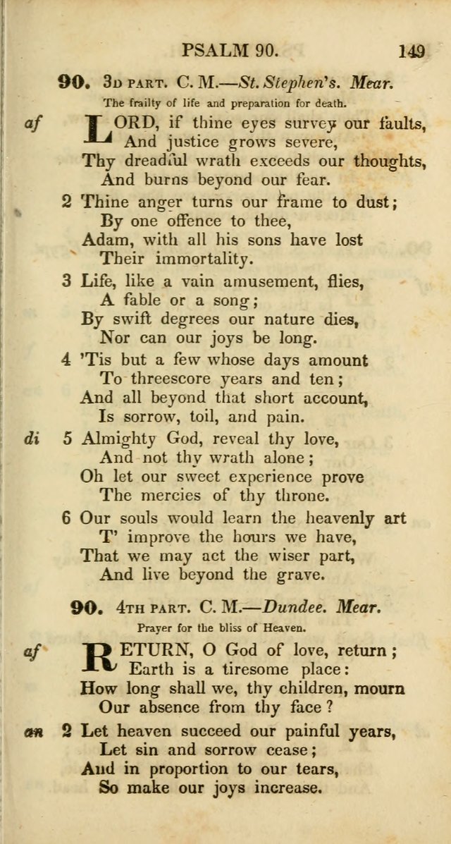 Psalms and Hymns, Adapted to Public Worship: and approved by the General Assembly of the Presbyterian Church in the United States of America: the latter being arranged according to subjects... page 149