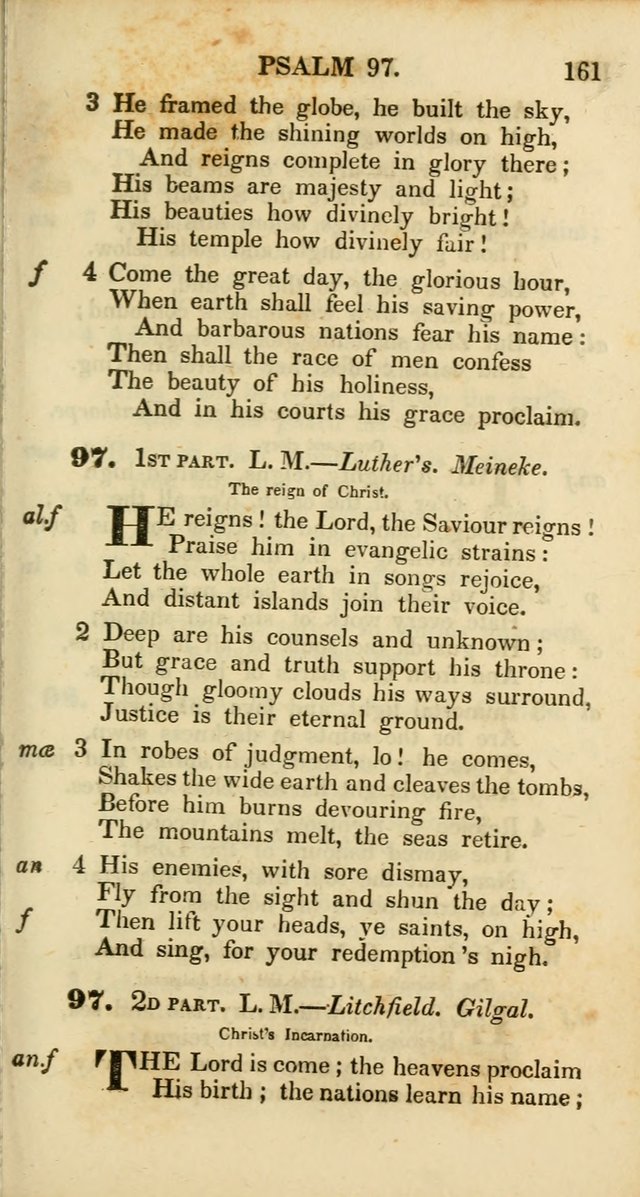 Psalms and Hymns, Adapted to Public Worship: and approved by the General Assembly of the Presbyterian Church in the United States of America: the latter being arranged according to subjects... page 161