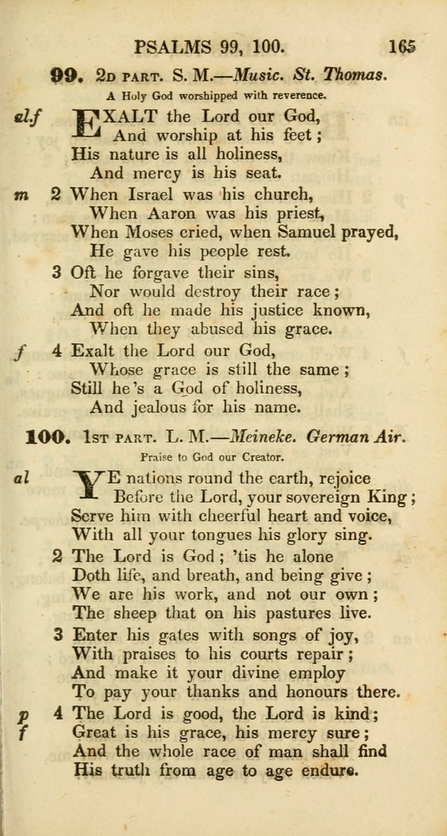 Psalms and Hymns, Adapted to Public Worship: and approved by the General Assembly of the Presbyterian Church in the United States of America: the latter being arranged according to subjects... page 165