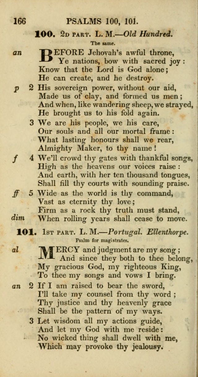 Psalms and Hymns, Adapted to Public Worship: and approved by the General Assembly of the Presbyterian Church in the United States of America: the latter being arranged according to subjects... page 166