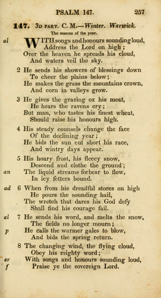 Psalms and Hymns, Adapted to Public Worship: and approved by the General Assembly of the Presbyterian Church in the United States of America: the latter being arranged according to subjects... page 257